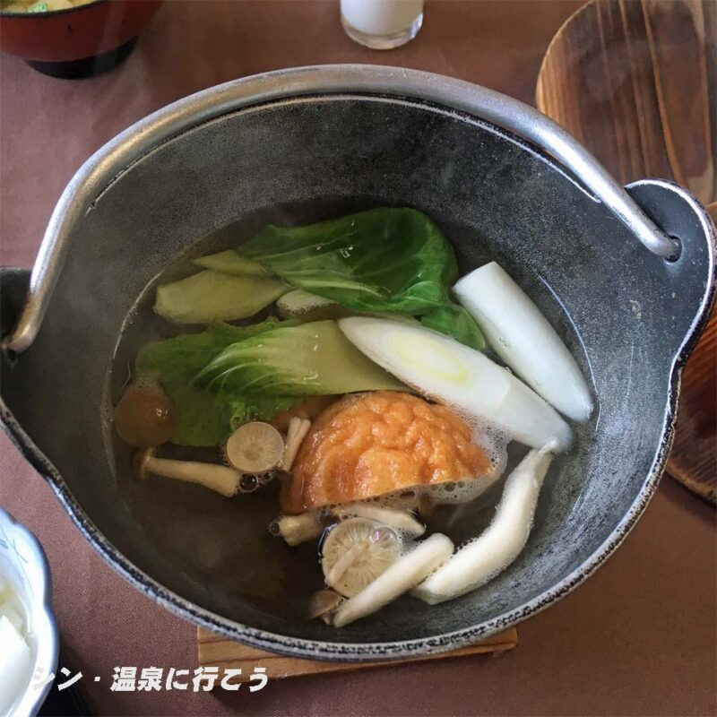 咲花温泉　碧水荘　朝食の鍋