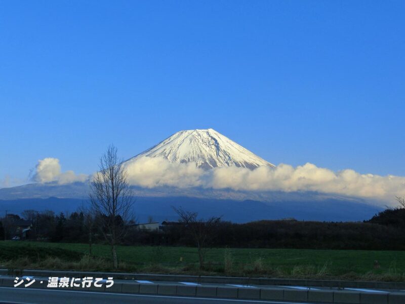 あさぎり温泉　風の湯　駐車場からの富士山
