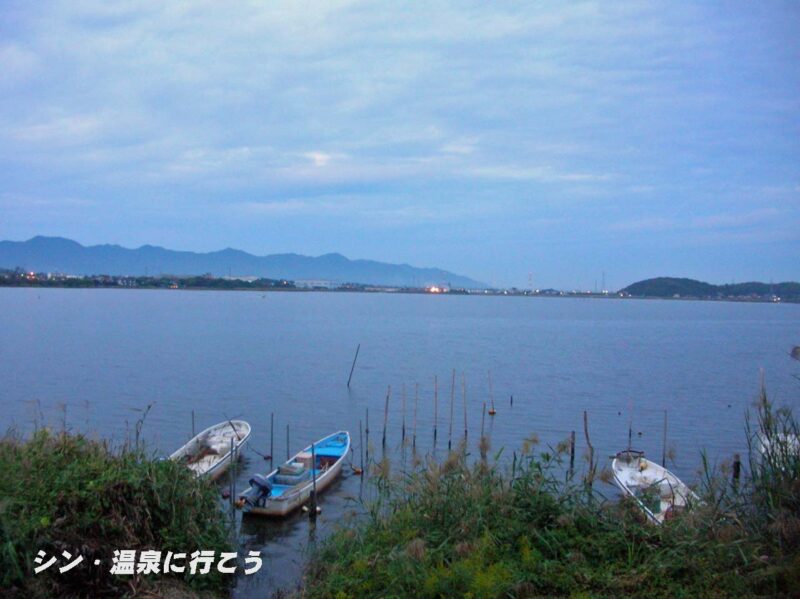 湖陵温泉　くにびき荘　露天風呂からの景色