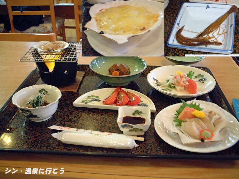 尾岱沼温泉　シーサイドホテル　夕食