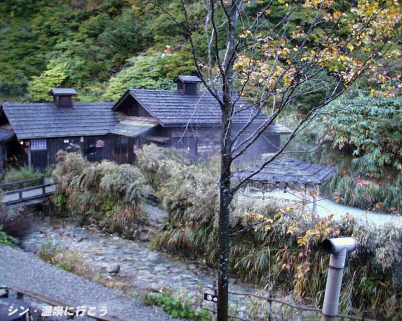 鶴の湯温泉　客室からの景色