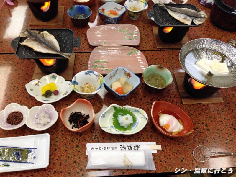 雲見温泉　浜道楽　朝食