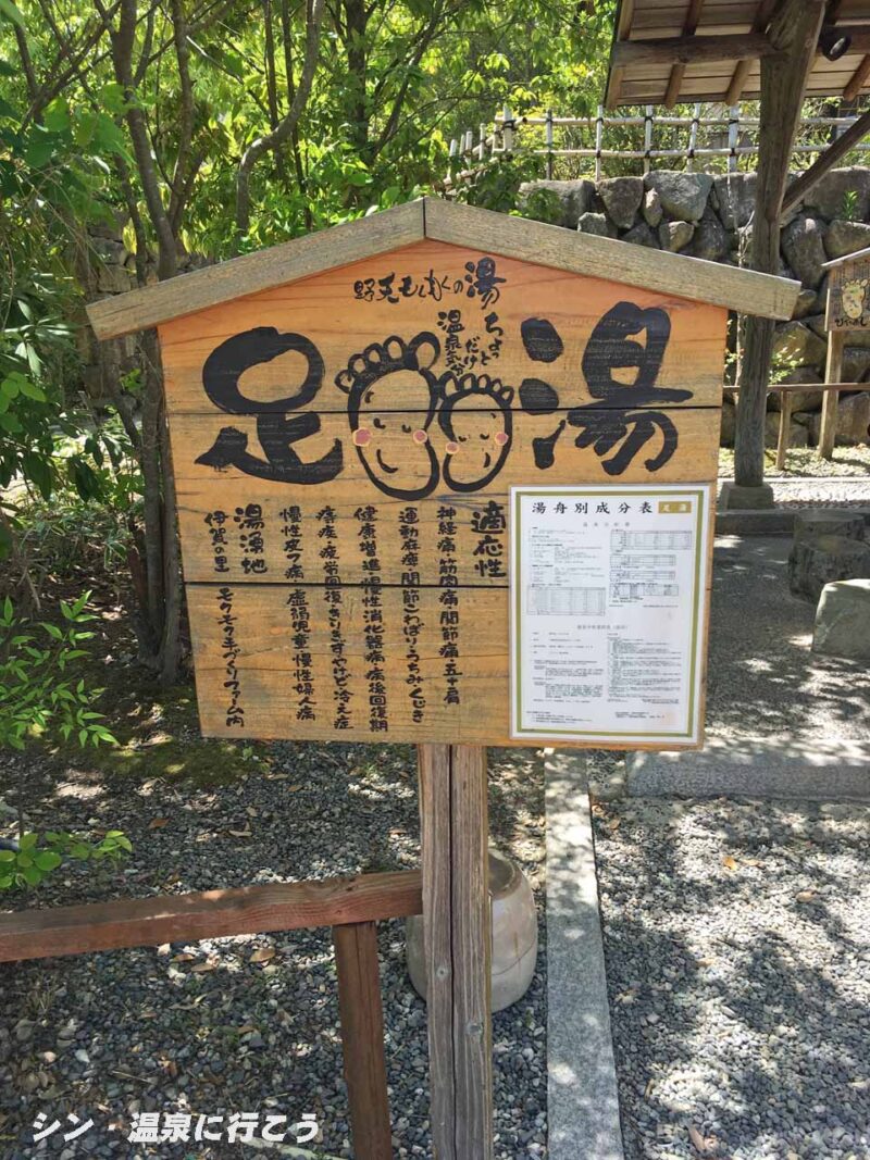 伊賀の里 モクモクの湯　野天もくもくの湯　足湯