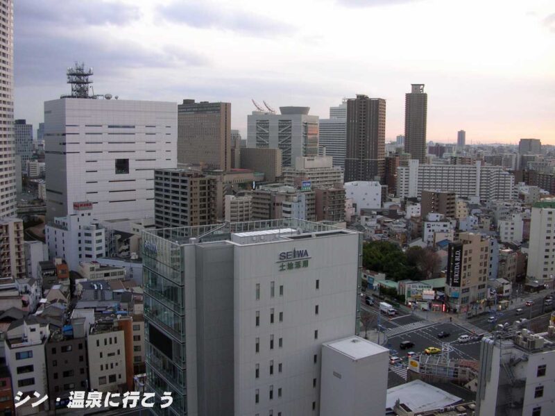 徳次郎の湯　ホテル阪神　景観