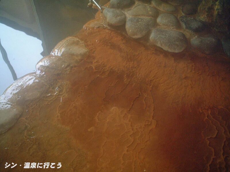 桜野温泉　熊嶺荘　床の析出物