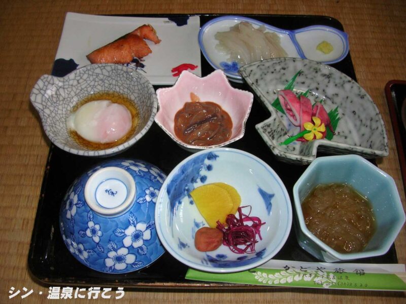 下風呂温泉　かどや旅館　朝食