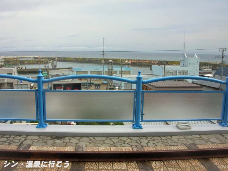 下風呂温泉　足湯　景観