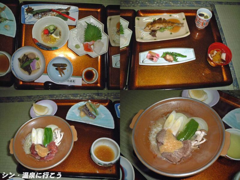 然別峡菅野温泉 客室からの夕食