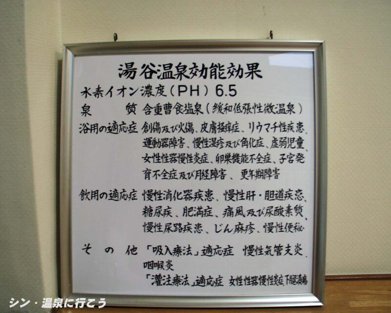 湯谷温泉 湯谷荘 リニューアル前 効能