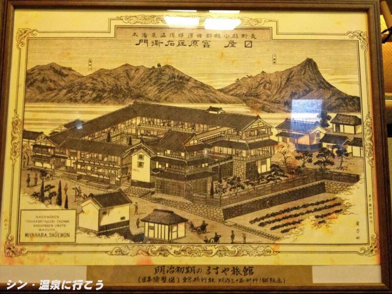 田沢温泉 ますや旅館 明治初期の版画