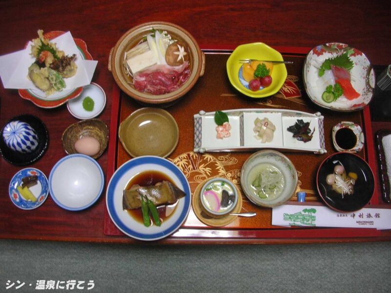 湯抱温泉 中村旅館 夕食