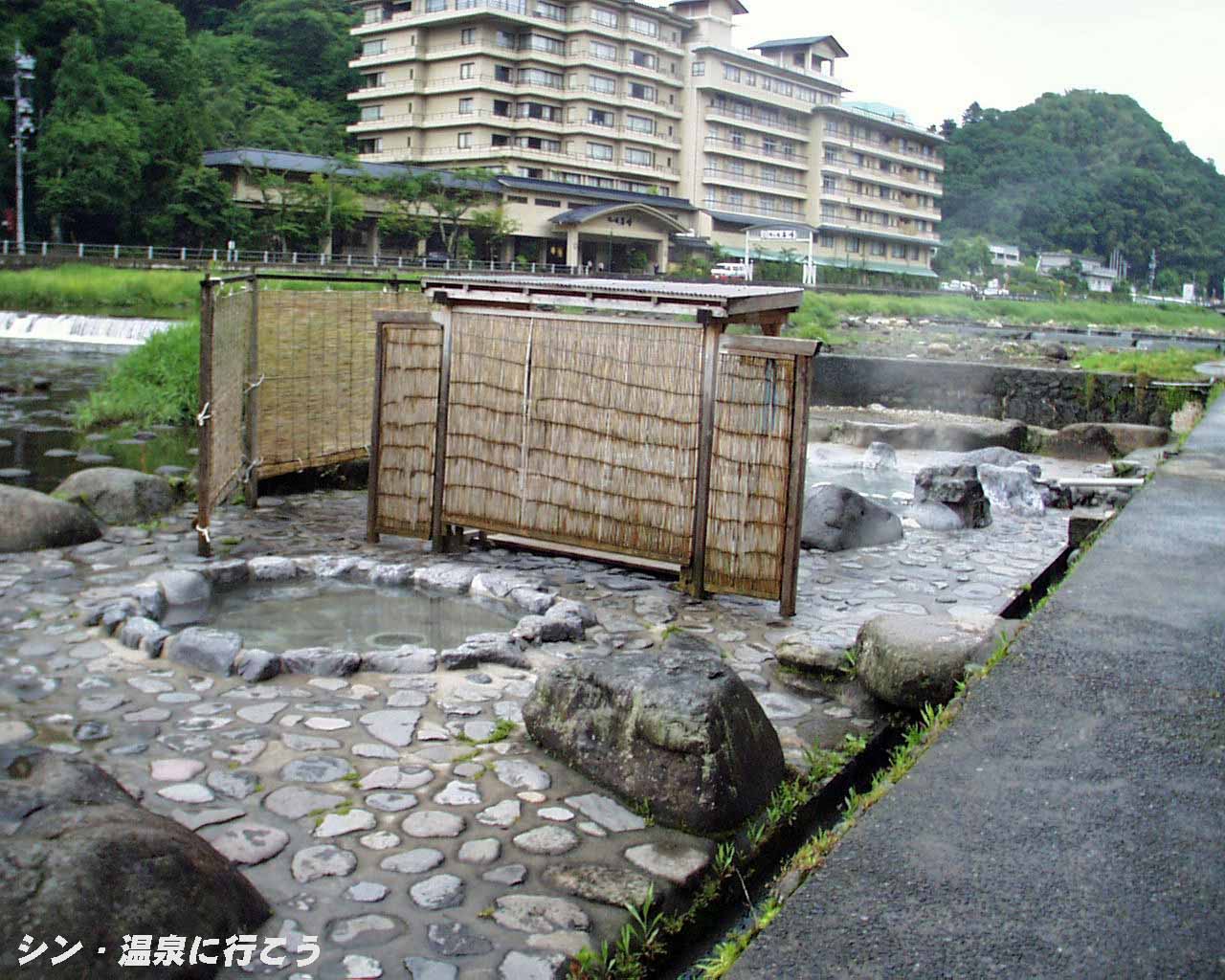 三朝温泉　河原風呂（2000年）