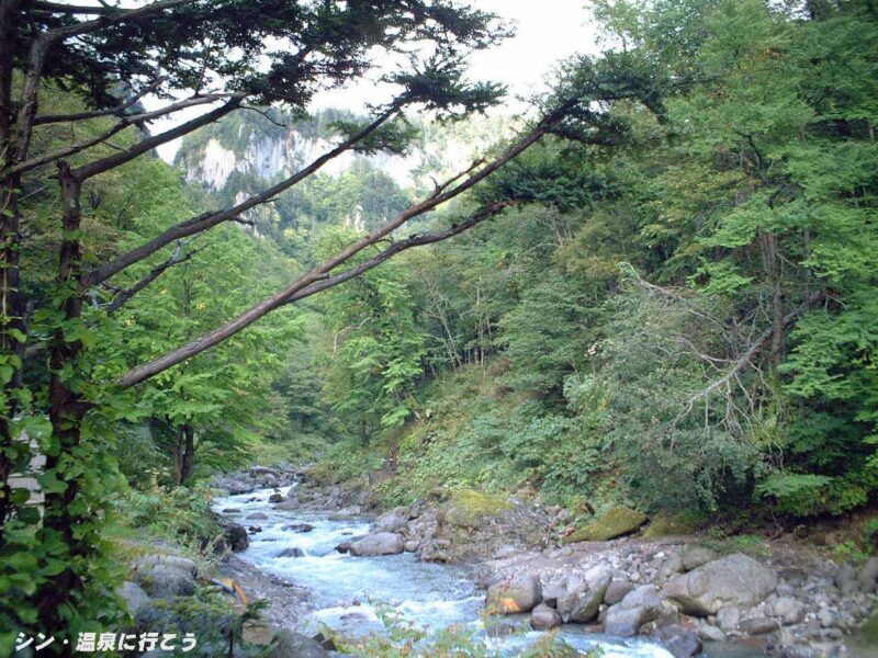 天人峡温泉　天人閣　露天風呂からの景観
