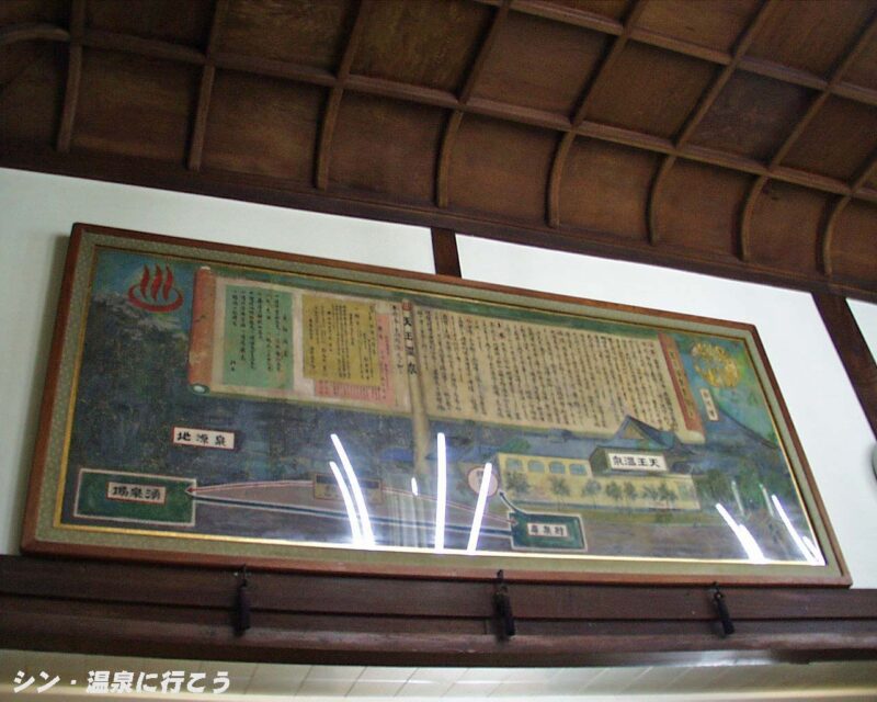 天王温泉 温泉の説明図